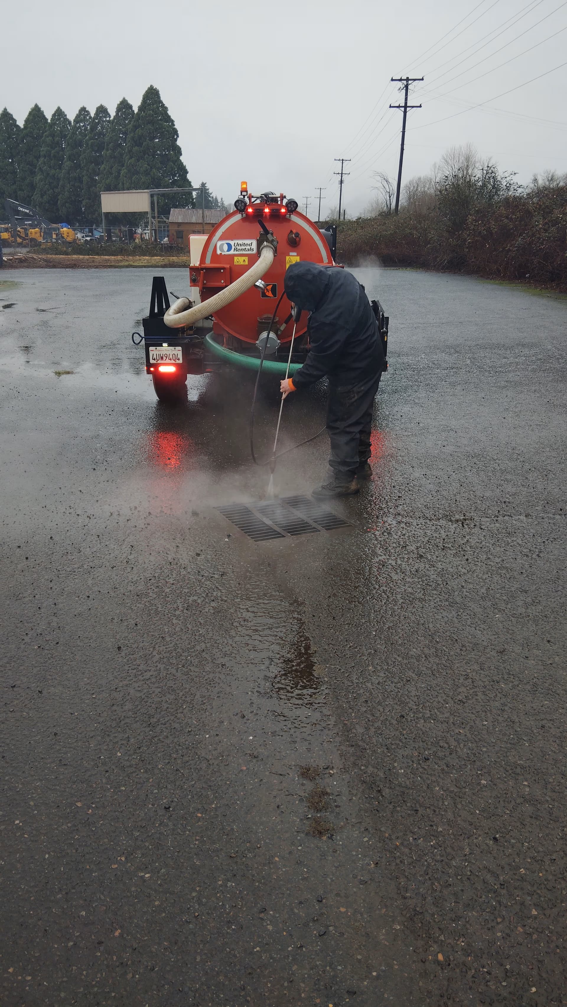 Kings Stormwater crew performing catch basin cleaning